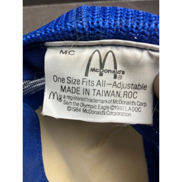 McDONALD'S 1984 OLYMPICS Mesh Snapback Trucker Cap Hat patch - Picture 6 of 10